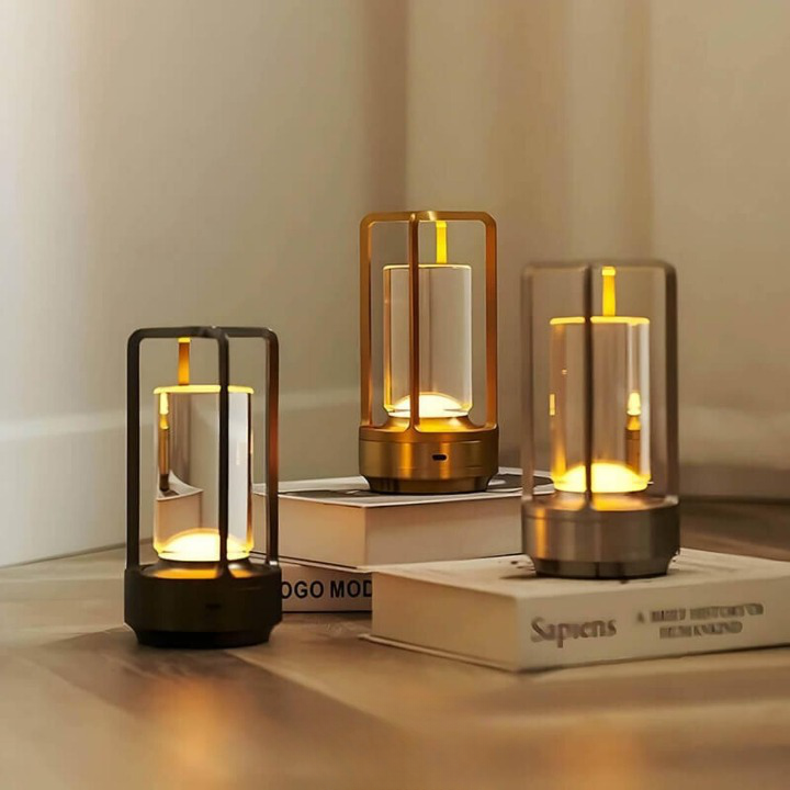 GleamHaven | Elegante Draagbare Tafellamp